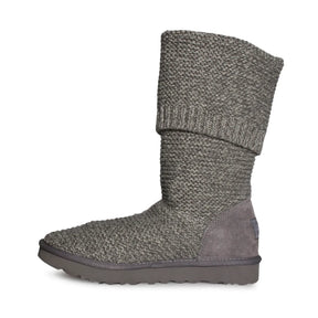 UGG Purl Cardy Knit Charcoal Boots - Women's