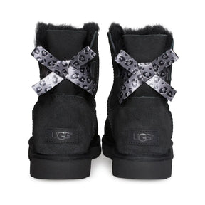 UGG Mini Bailey Bow II Exotic Black Boots - Women's
