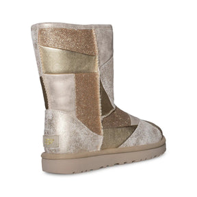UGG Classic Short ii Patchwork Gold Boots - Youth