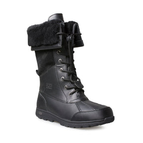 UGG Butte II Toggle Tall Black Boots - Youth