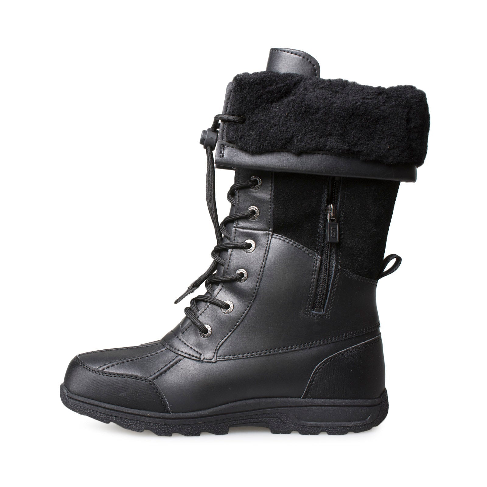 UGG Butte II Toggle Tall Black Boots - Youth