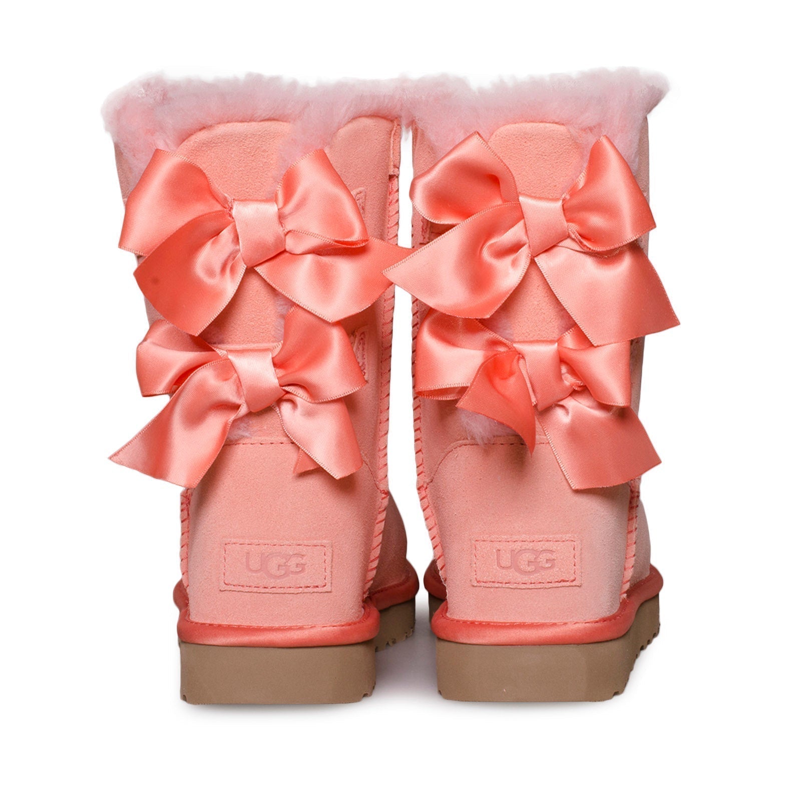 UGG Bailey Bow Satin Pink Boots - Women's